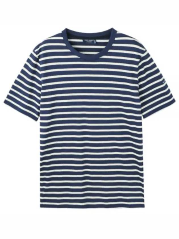 Plouider Striped Short Sleeve T-Shirt Marine Ecru - SAINT JAMES - BALAAN 2