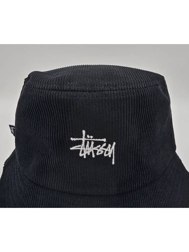 Graffiti Cord Bucket Hat Black - STUSSY - BALAAN 4