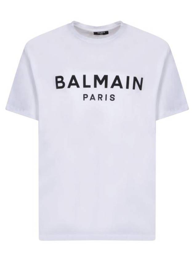 Long Sleeve T-Shirt AH0EG000BB73GAB WHITE - BALMAIN - BALAAN 1