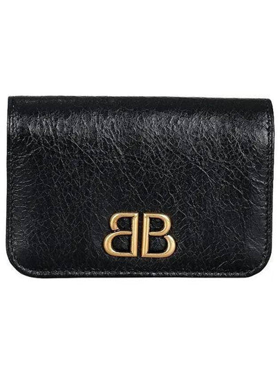 Logo Plaque Monaco Card Wallet Black - BALENCIAGA - BALAAN 2