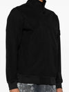 Logo Badge Zipper Comfort Fit Fleece Track Jacket Black - STONE ISLAND - BALAAN 4