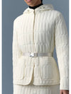 Raja Light Down Vertical Quilted Hooded Jacket Cream - MACKAGE - BALAAN 3