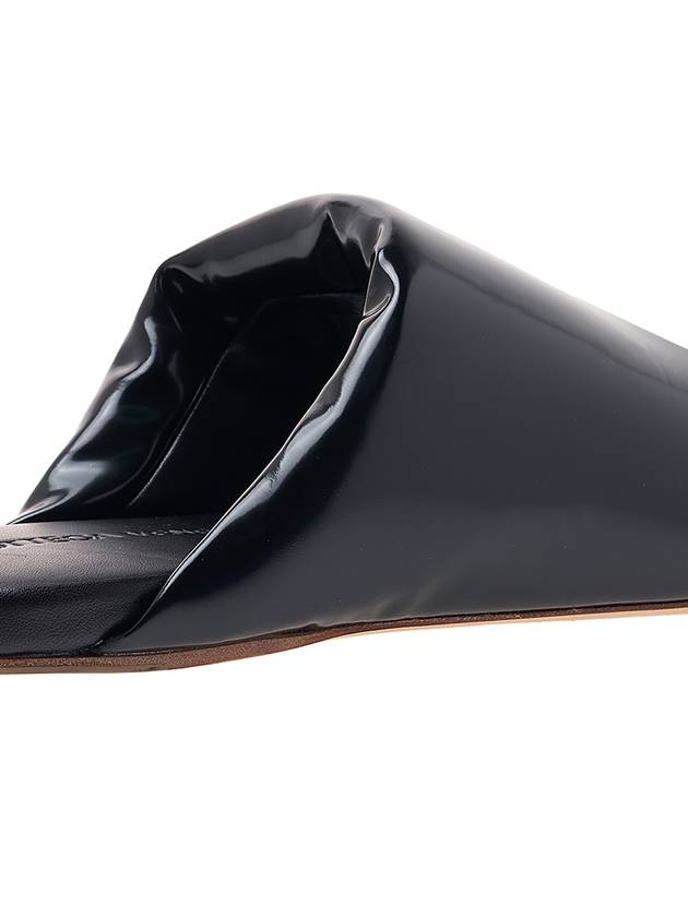 Padded Lambskin Slide Slippers Black - BOTTEGA VENETA - BALAAN.