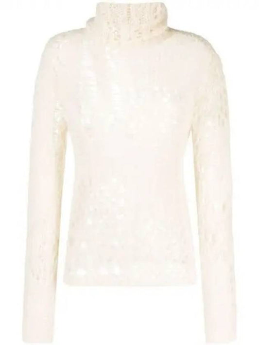 Openwork high neck alpaca wool knit top - OUR LEGACY - BALAAN 1