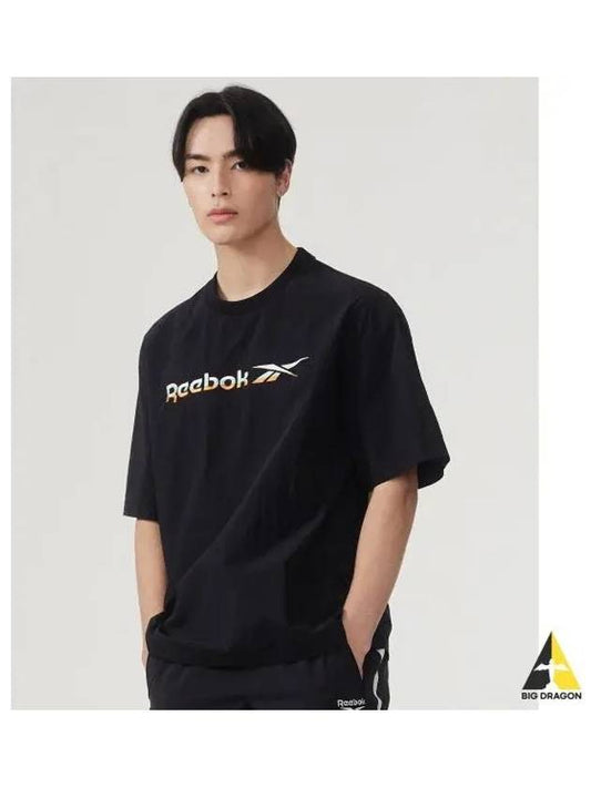 Primary Big Logo Woven T Shirt Black - REEBOK - BALAAN 1