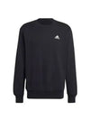 Essentials Embroidered Small Logo French Terry Sweatshirt Black - ADIDAS - BALAAN 1