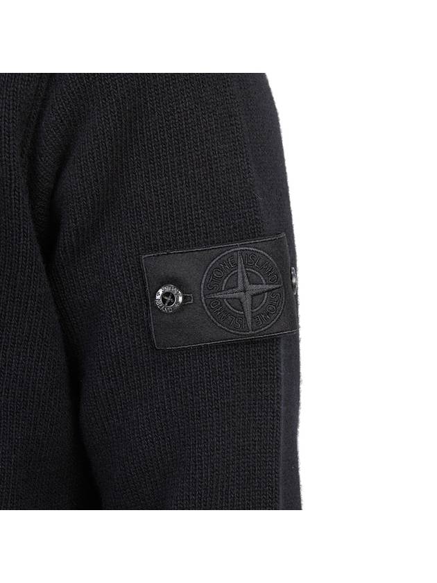 Compass Badge Zip-Up Hoodie Black - STONE ISLAND - BALAAN 8