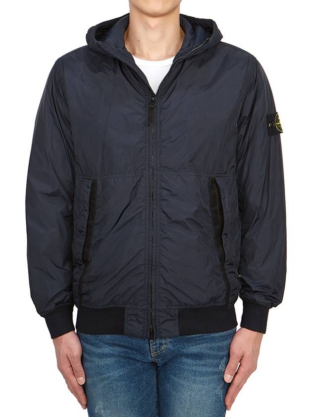 Men's Garment Dyed Crinkle Reps Recycled Nylon Primaloft TC Hooded Jacket Navy - STONE ISLAND - BALAAN 3