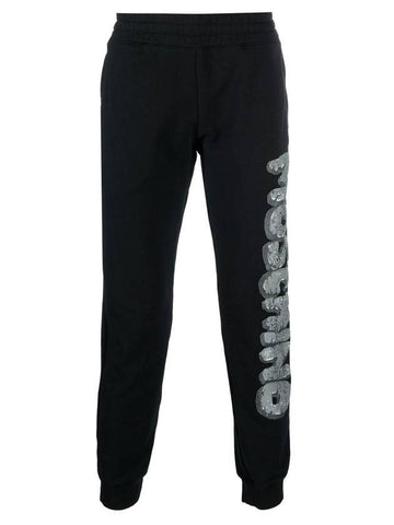 Women's Logo Graphic Print Track Pants Black - MOSCHINO - BALAAN 1