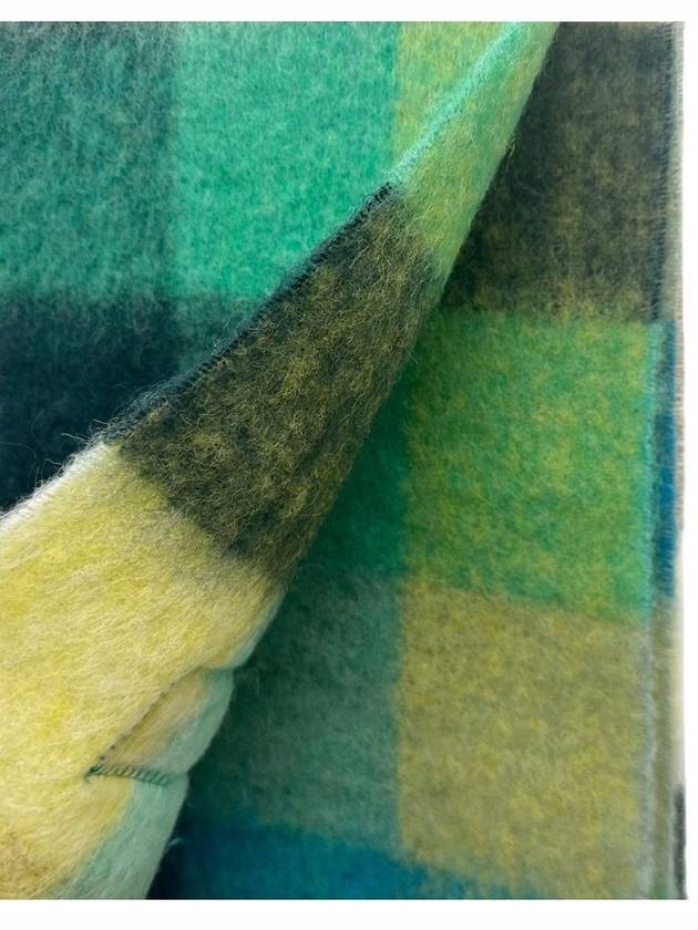 Check Mohair Muffler Yellow Green - ACNE STUDIOS - BALAAN 5