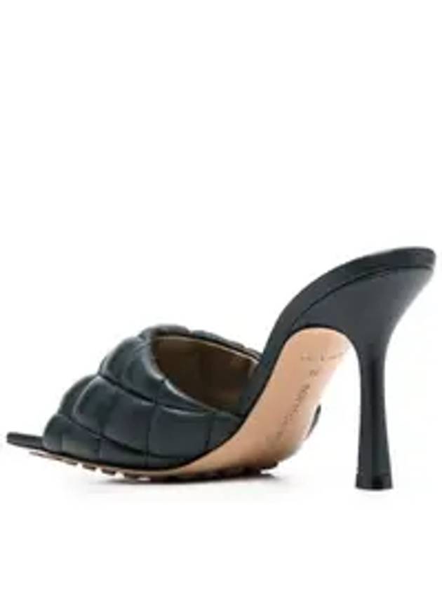 Quilted Nappa Sandal Heels Inkwell - BOTTEGA VENETA - BALAAN 8