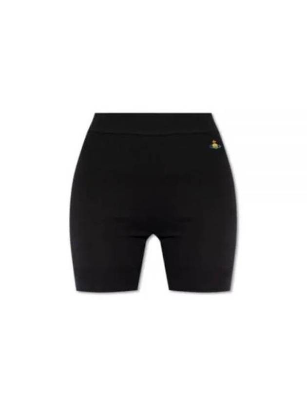 Embroidered Logo Shorts Black - VIVIENNE WESTWOOD - BALAAN 2