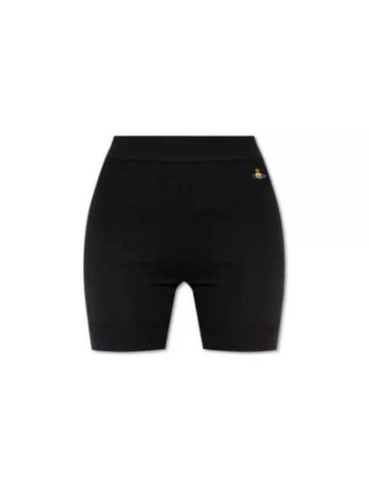 Embroidered Logo Shorts Black - VIVIENNE WESTWOOD - BALAAN 2