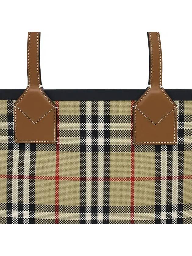 Small London Tote Bag Briar Brown Black - BURBERRY - BALAAN 4