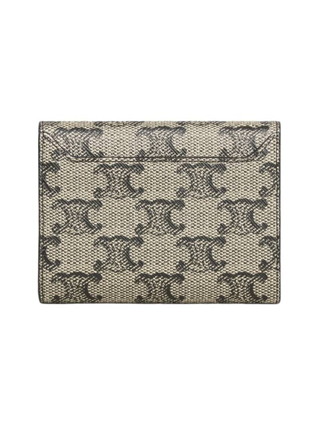 Triomphe Canvas Calfskin Business Card Wallet Beige - CELINE - BALAAN 4