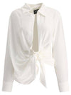 Le Chemise Bahia Tied Sash Shirt White - JACQUEMUS - BALAAN 2