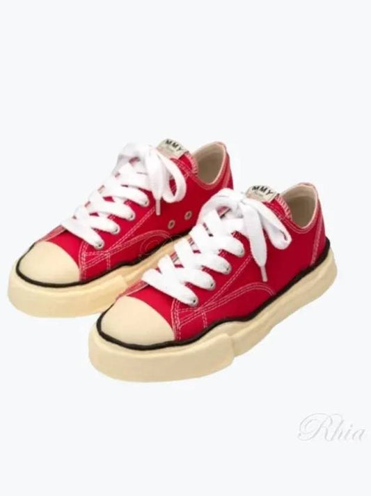 A09FW733 Red Peterson VL OG Sole Canvas Low Top Sneakers - MIHARA YASUHIRO - BALAAN 1