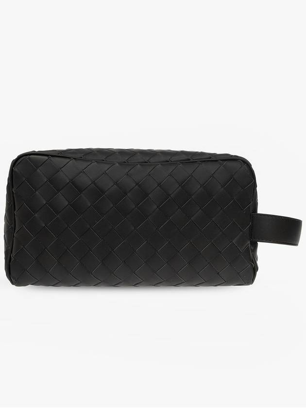 Intrecciato Travel Pouch Dark Green Travertine - BOTTEGA VENETA - BALAAN 4