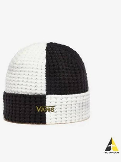 Waffle Time Beanie BLACK MARSHMALLOW - VANS - BALAAN 1