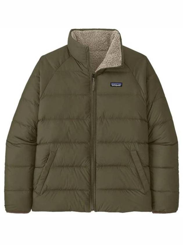 Silent Reversible Fleece Down Jacket Green - PATAGONIA - BALAAN 3