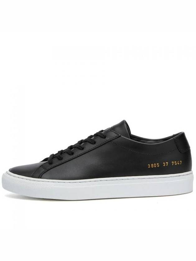 Achilles White Sole Low Top Sneakers Black - COMMON PROJECTS - BALAAN 2