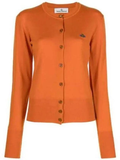 Bea Logo Wool Cardigan Orange - VIVIENNE WESTWOOD - BALAAN 2