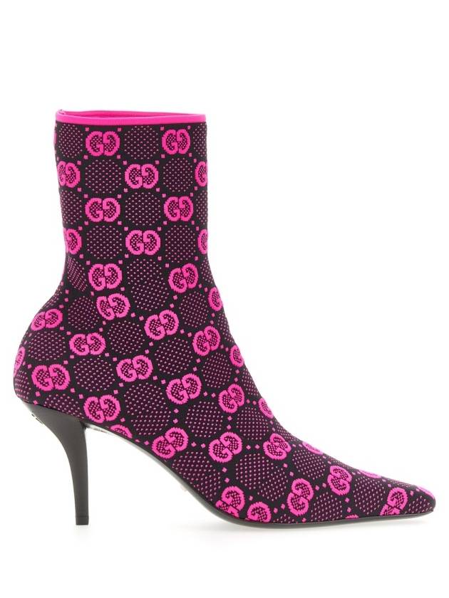 GG knit ankle boots pink - GUCCI - BALAAN 3