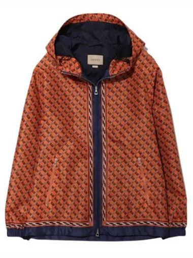 logo pattern hooded jacket - GUCCI - BALAAN 1