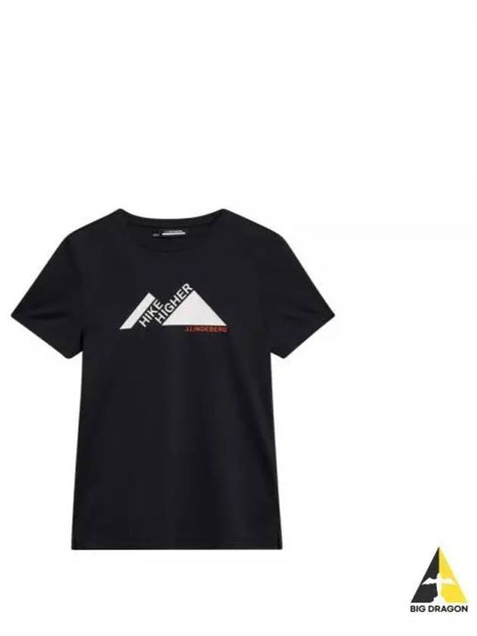 Golf Valeria Graphic Short Sleeve T-Shirt Black - J.LINDEBERG - BALAAN 2