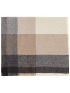 Twill Check Wool Cashmere Muffler - BRUNELLO CUCINELLI - BALAAN.