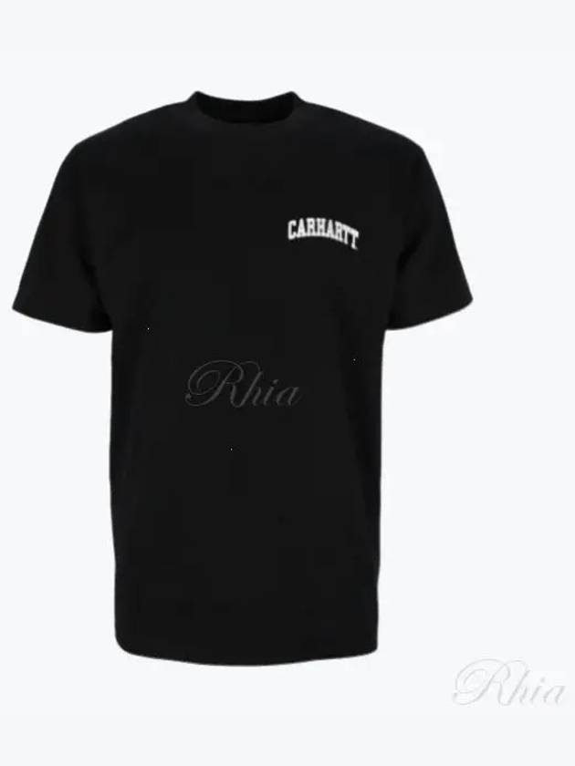 University Script Short Sleeve T-Shirt Black - CARHARTT WIP - BALAAN 2