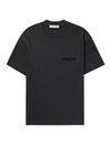 Men's Back Logo Short Sleeve T-Shirt Black - FEAR OF GOD ESSENTIALS - BALAAN 1