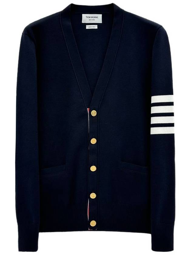 Milano Stitch 4 Bar Cardigan Navy - THOM BROWNE - BALAAN 2