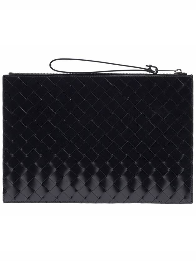 Intrecciato Medium Clutch Bag Black - BOTTEGA VENETA - BALAAN 5