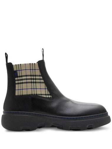 Creeper Low Chelsea Boots Black - BURBERRY - BALAAN 1