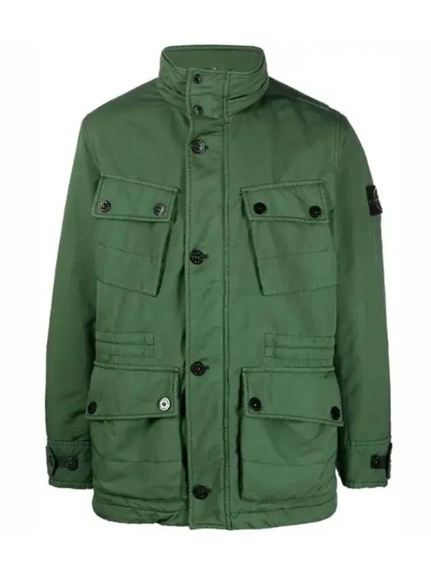 Men's Logo Patch Jacket Olive - STONE ISLAND - BALAAN 1