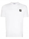 Wappen Logo Patch Short Sleeve T-Shirt White - STONE ISLAND - BALAAN 2