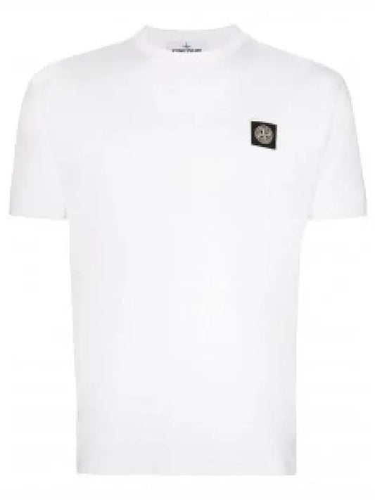 Wappen Logo Patch Short Sleeve T-Shirt White - STONE ISLAND - BALAAN 2