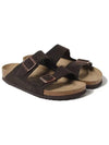 Arizona Suede Slider Slippers Dark Brown - BIRKENSTOCK - BALAAN 4