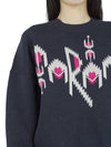 Intarsia Logo Sweatshirt Black - ISABEL MARANT ETOILE - BALAAN 8