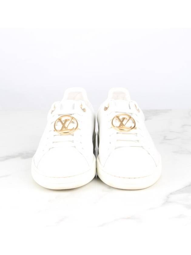 LV Circle Front Row Gold Sneakers White 36 5 - LOUIS VUITTON - BALAAN 2