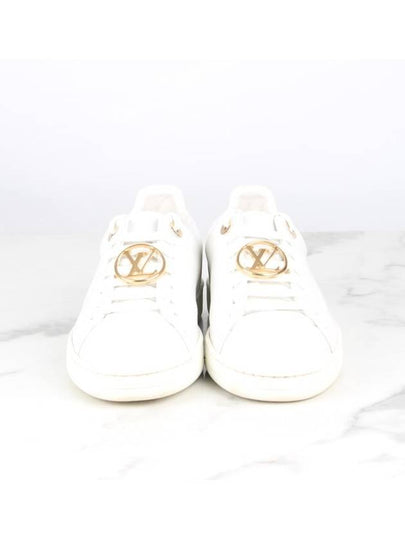 LV Circle Front Row Gold Sneakers White 36 5 - LOUIS VUITTON - BALAAN 2