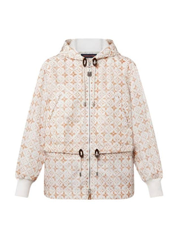 Monogram Flower Tile Short Parka Beige - LOUIS VUITTON - BALAAN 1