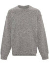 Le Pull Logo Crew Neck Alpaca Wool Knit Top Grey - JACQUEMUS - BALAAN 1