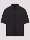 4G Logo Zipper Short Sleeve Shirt Black - GIVENCHY - BALAAN 2