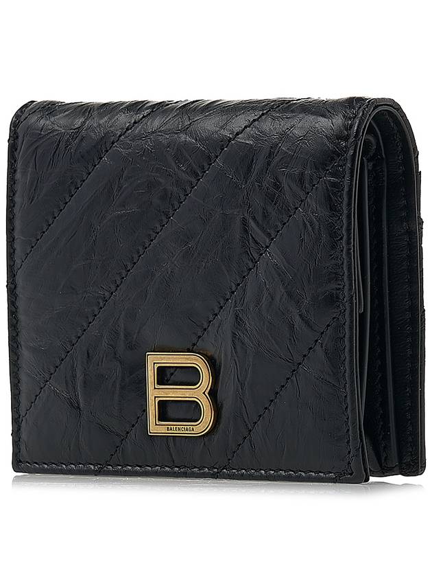 Crush Embellished Logo Card Wallet Black - BALENCIAGA - BALAAN 3