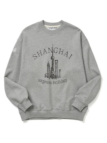 Shanghai Landmark Sweatshirt Melange - EXPRESSHOLIDAY - BALAAN 1