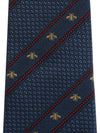 Bee Web Embroider Silk Tie Blue - GUCCI - BALAAN 6