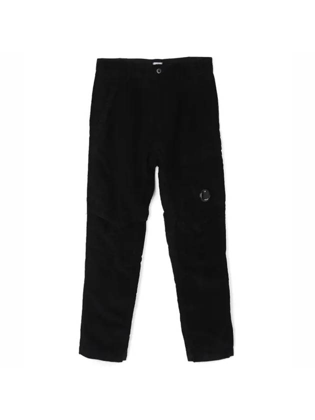 Men's Corduroy Regular Fit Utility Straight Pants Black - CP COMPANY - BALAAN 1