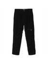 Men's Corduroy Regular Fit Utility Straight Pants Black - CP COMPANY - BALAAN 1